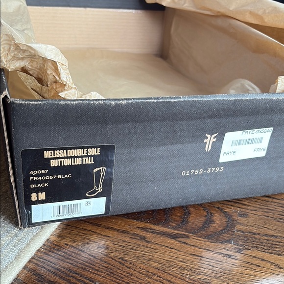 Black Frye Melissa Double Sole Button Lug Tall Boots - Picture 5 of 5